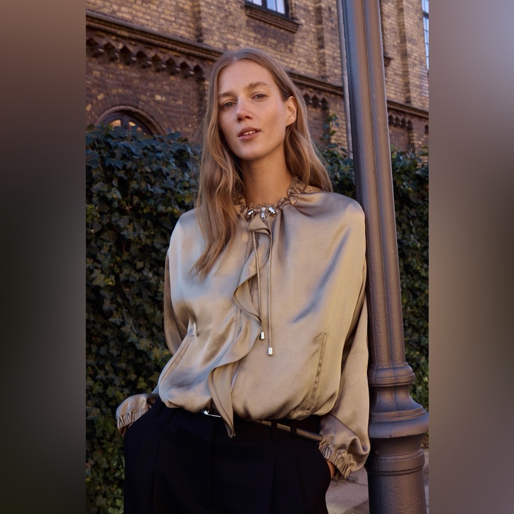 ZARA satin effect jacket